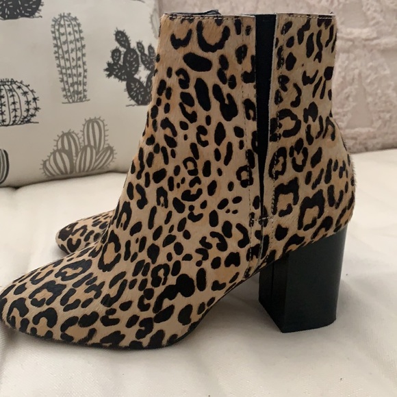 Halogen genuine fur calf hair animal print boots - Picture 5 of 13